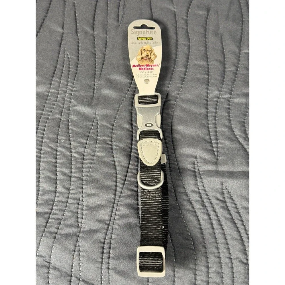 Aspen Pet Signature Adjustable Nylon Dog Collar Medium 14-23